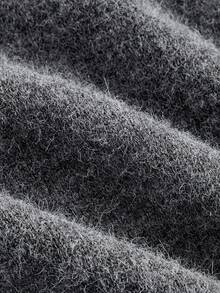 SHEIN MOD Women's Black Lace 2 In 1 Grey Sweater In Fall/Winter - Dark Grey - View 4