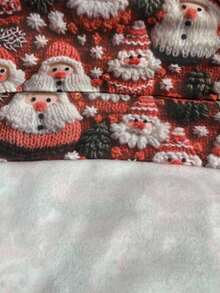 EMERY ROSE Sudadera de punto de cuello redondo de manga larga informal con estampado de copos de nieve y Papá Noel