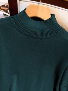 GlowEve CURVE 合身针织毛衣上衣，短袖 - 綠色 - 查看 3