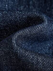 Maija Plus Size Dark Blue Denim Jacket, Elegant Trench Coat With Bow Belt, French Elegant Autumn Jacket