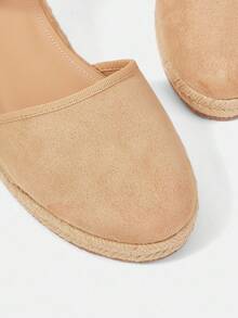 Styleloop 女士波西米亚风格休闲坡跟凉鞋，适合万圣节、圣诞节、秋季 - 杏色 - 查看 5