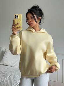 Aloruh Áo Hoodie Nữ Thu/Đông Mới, Màu Vàng Kem, Họa Tiết Bướm Trang Trí, Phong Cách Y2K Dễ Thương, Áo Hoodie Vàng Pastel, Áo Hoodie Vàng Nhạt, Áo Hoodie Vàng Bơ, Áo Hoodie Kem, Halloween Thu Đông cho Nữ, Mùa Thu Nữ, Halloween Mùa Thu, Halloween cho Nữ, Mùa Thu Nữ - Màu vàng - Xem 6