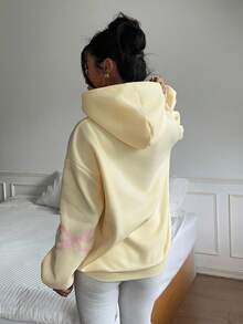 Aloruh Áo Hoodie Nữ Thu/Đông Mới, Màu Vàng Kem, Họa Tiết Bướm Trang Trí, Phong Cách Y2K Dễ Thương, Áo Hoodie Vàng Pastel, Áo Hoodie Vàng Nhạt, Áo Hoodie Vàng Bơ, Áo Hoodie Kem, Halloween Thu Đông cho Nữ, Mùa Thu Nữ, Halloween Mùa Thu, Halloween cho Nữ, Mùa Thu Nữ - Màu vàng - Xem 5