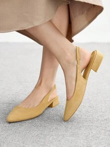 CUCCOO BIZCHIC Giày sandal đế bệt mũi nhọn thường ngày Cuccoo dành cho nữ - màu nâu - Xem 5