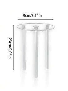 SHEIN 1 pièce Présentoir à gâteau en plastique à 3 étages, support de présentation de desserts rond pour mariage, anniversaire, fête des mères, remise de diplôme, fête, décoration de cuisine, plateau de service à la maison