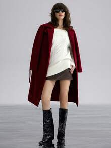 Airlisse Women's Off Shoulder Long Sleeve Loose Casual Knit Pullover Sweater