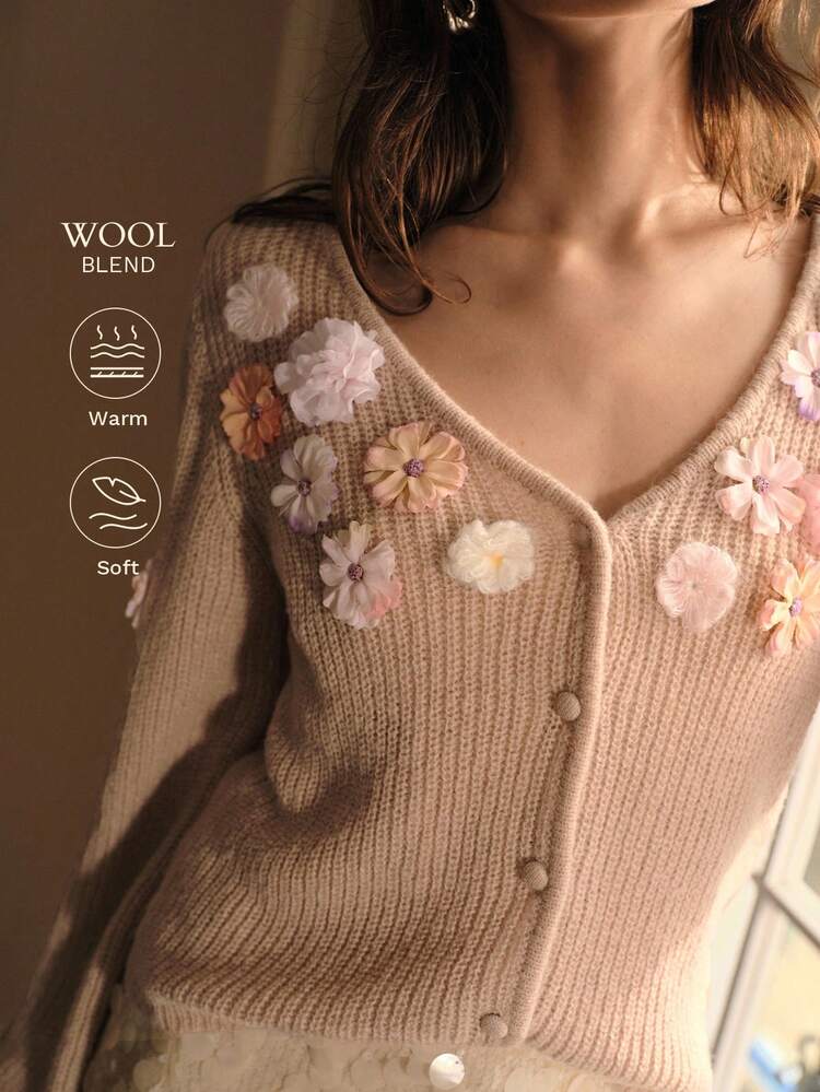 STEREO FLORAL BUTTON UP CARDIGAN