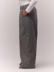 MUSERA Quần âu cỡ lớn mùa đông mùa thu mùa thu mùa đông mùa thu - Xám - Xem 4