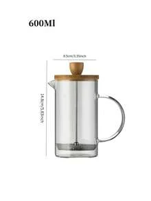 Cirelle 法式压滤咖啡机，手动冲泡设计，适合旅行，非常适合制作咖啡、茶和奶泡，方便家庭和办公室使用，不锈钢滤网，硼硅酸盐玻璃 | 法式压滤咖啡机，法式压滤壶，法式压滤套装，法式压滤咖啡工具