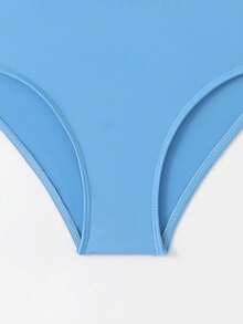 Tween 女童夏季海滩扎染印花高领长袖上衣 + 纯色比基尼泳裤 + 扎染印花裤 3 件套比基尼泳装套装 - 彩色 - 查看 4