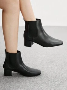 CUCCOO BIZCHIC Giày bốt cao gót màu đen thời trang dành cho nữ - màu đen - Xem 3