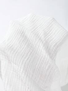 Manfinity Homme High Quality 100% Cotton Men's Solid Color Shirt, Stand-Up Collar Casual Short Sleeve Half Placket Button Shirt Pocket PU Embellishment, Suitable For Summer, Suitable For Daily Wear, Suitable For Father's Day Gift Polo Shirts For Men Men Clothing Men Shirts, Men White Top, Men S White And Gold Short Sleeve, Beach Clothes For Men White Cream - White - View 4