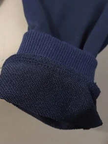 SHEIN Genkimix Kids 年轻男孩休闲运动学院街头潮流可爱度假秋季蓝白横条纹长袖卫衣长裤套装适合日常适合上学适合旅行适合运动适合春夏季 - 彩色 - 查看 8