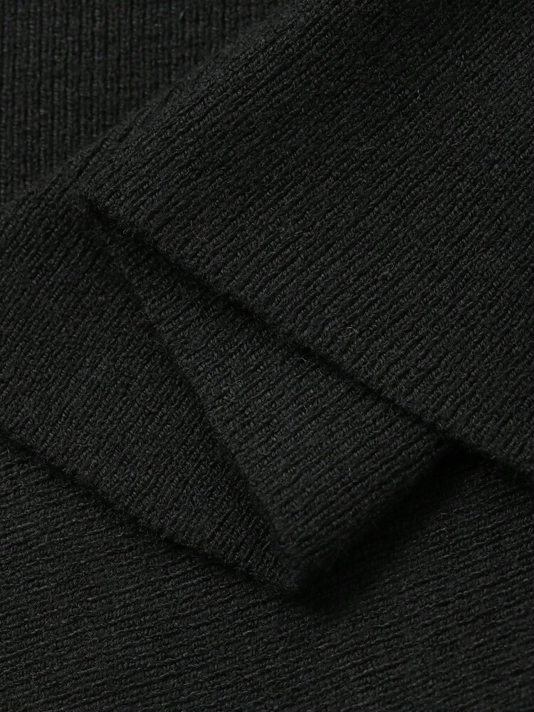 Women's Asymmetric Color Block Knitted Sweater Dress, Autumn