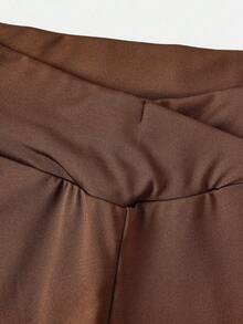 青少年女孩喇叭紧身裤，日常休闲百搭裤