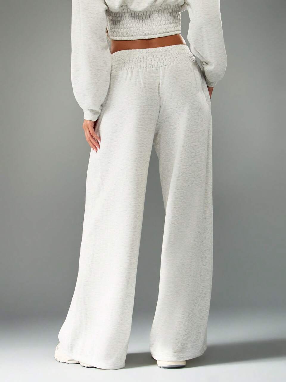 MISSGUIDED Shirred Waist Wide Leg Joggers For Women Casual Loose Fit Sweatpants With Elastic Waistband Comfortable Loungewear Pants