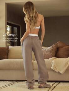 GLOWMODE Pantaloni jogger basic con vita regolabile con coulisse, tasche laterali, in pile pesante, vestibilità oversize, termici e caldi per l'inverno, per uso quotidiano e casual