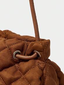 SHECARRY 女士时尚百搭休闲通勤手提包 - 棕色 - 查看 5