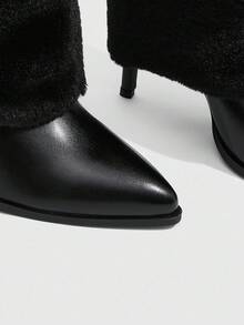 CUCCOO SZL Cuccoo Pointed Toe High Shaft Slim Heel Over-The-Knee Boots, Sexy Lady Rider Boots For Women - Black - View 9