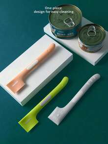 Zazumi 1pc Cat Canned Spoon Dog Wet Food Pet Feeding Mixing Long Handle Cat Spoon Canned Open Lid Pet Canned Spoon Pet Supplies - Multicolor - View 2