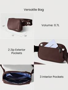 GLOWMODE Tiny Titan Nano Belt Bag Daily Casual - Brown - View 4