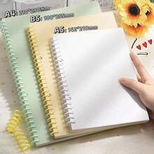 SHEIN 1PC 2PCS 4PCS A4 A5 B5 Spiral Notebook Set - 60 Sheet Coil Bound Writing Notebooks In 4 Colors For School Office Journaling, Teacher's Day Graduation Gift - Multicolor - View 2