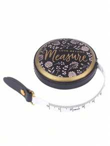 1 Piece Of 1.5-Meter Portable Telescopic Retro PU Leather Mini Tape Measure Retro Measuring Scale Retro Sewing Centimeter Inch Drum Scale