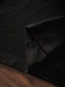 Glissea Women's Leopard Print Casual Loose Fit Round Neck Short Sleeve T-Shirt - Black - View 3