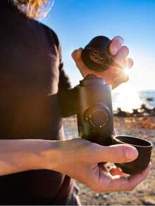 SHEIN 1 قطعة/مجموعة ماكينة قهوة محمولة صغيرة الحجم، متوافقة مع القهوة المطحونة والإسبريسو، صانعة قهوة يدوية، للتشغيل اليدوي - مناسبة للتخييم والخارج واستخدام السيارة