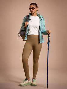 Easithlete Colanți sport casual, culoare uni, fără cusături