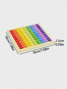 Zazumi Wooden 99 Multiplication Table Board With Memory Skill Blocks Early Learning Math Toy Educational Teaching Aid Random Color Accessories Math Chart For Kids Learning Games Homeschool Supplies