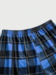 FamilyFrolics 男士格子睡裤两件套，秋冬服装 - 彩色 - 查看 6