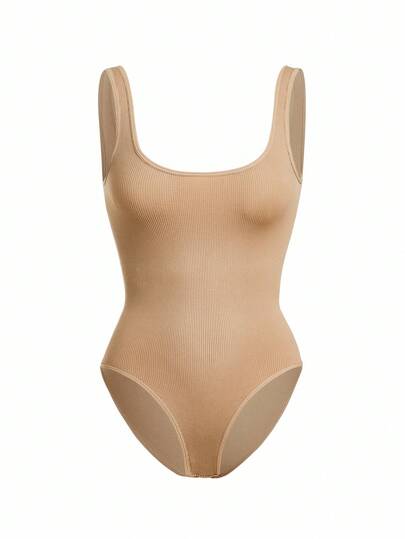 SHAPORA 女士纯色罗纹紧身衣