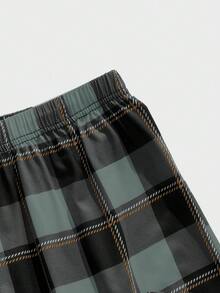 FamilyFrolics 男士格子睡裤两件套，秋冬服装 - 彩色 - 查看 5