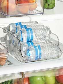 宽口塑料厨房水瓶收纳整理架 - 适用于冰箱、冰柜、橱柜、食品储藏室、车库的支架和饮水器 - 無色 - 查看 2