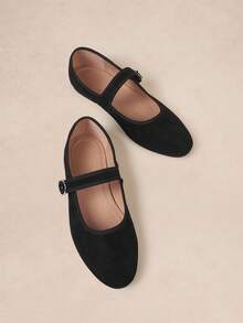 Rosivie Giày bệt nữ đế vuông mũi vuông kiểu Pháp mới mùa hè 2025, quai dệt rỗng màu đen, thoáng khí, thoải mái - màu đen - Xem 4