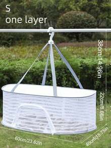 SHEIN Foldable Drying Net With Insect Barrier Cover - Stainless Steel Frame Multi-Purpose Mesh Rack For Balcony Patio Garden Laundry & Produce Space Saving Quick Setup