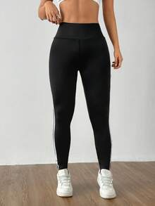 SHEIN Sports 2PCS Women's Basic Yoga Leggings Set Sports Leggings - Multicolor - View 4