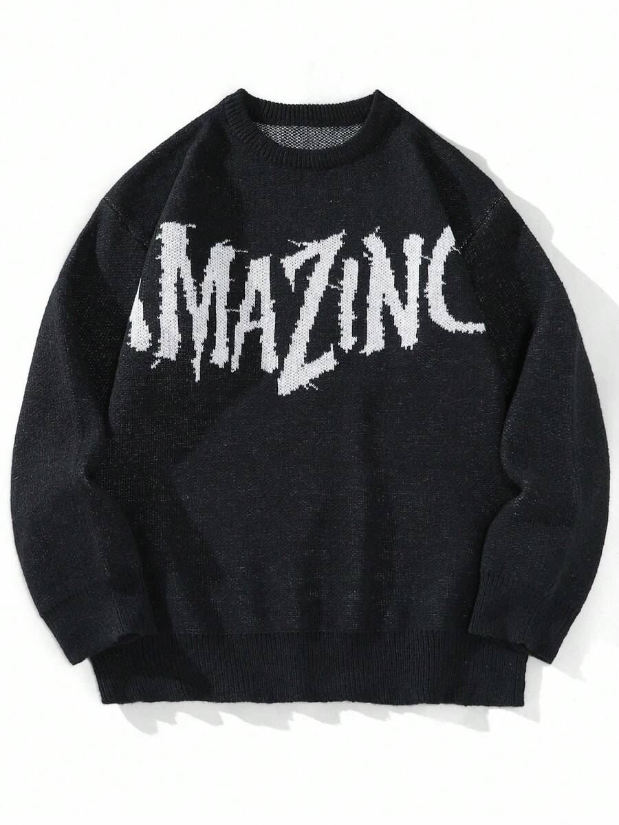 Chillumni Áo len chui đầu dài tay đa năng thoải mái hàng ngày cho nam - màu đen - Xem 1