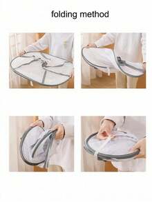 SHEIN Foldable Drying Net With Insect Barrier Cover - Stainless Steel Frame Multi-Purpose Mesh Rack For Balcony Patio Garden Laundry & Produce Space Saving Quick Setup