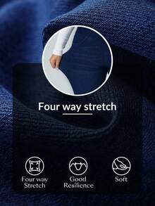 Flexra Plus Size High Stretch Knit Wide Leg Boyfriend Jeans - Dark Wash - View 8