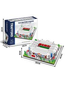 Zazumi 1 Peça Conjunto de Blocos de Montar Tema Esportivo, Campo de Futebol, Quadra de Basquete, Micro Partículas, Brinquedo de Quebra-Cabeça, para Adolescentes, Adultos, Fãs, Decoração de Casa, Modelo de Exibição na Mesa, Presente para Meninos - Multicolorido - Visão 9