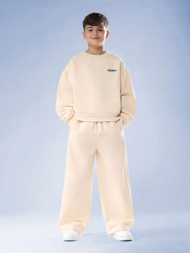 Studios Logo Sweatshirt And Wide Leg Sweatpants Set