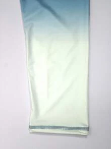 Manfinity Swimmode Men's Letter Print Ombre Raglan Long Sleeve Rash Guard Swim Shirt - Grey - View 5