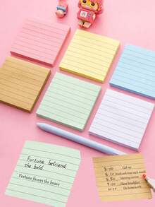 SHEIN Lined Sticky Notes Pad, 240/480/720 Pcs Restickable Striped Memo Flags For Books, Office, School & Study, Assorted Colors - Self-Adhesive Page Markers - Multicolor - View 7