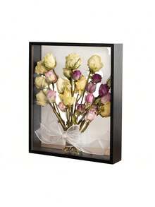 SHEIN 1 件 3D 镂空亚克力干花展示架，塑料礼品 DIY 标本干花架，桌面浮动展示架，婚礼节日礼物