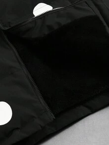 PAVTROS Manfinity Streetrush Men's Printed Zip-Up Stand Collar Coat, Winter, Fall