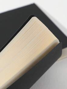 SHEIN 1 件纯色简约笔记本，软封面宽横线日记本，纸张厚实，专业办公笔记本，适合书写、规划和日常使用 - 黑色 - 查看 8