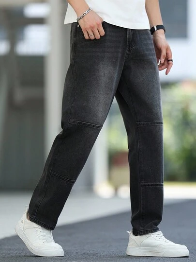 Manfinity Homme 男士休闲洗水锥形牛仔裤