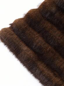 DAZY 厚绒毛领优质女士冬季外套夹克蓬松大衣 - 棕色 - 查看 12